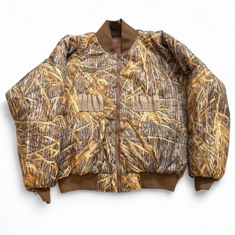 Columbia Reversible Grass Camo Bomber Hunting Jacket Outdoors Camping